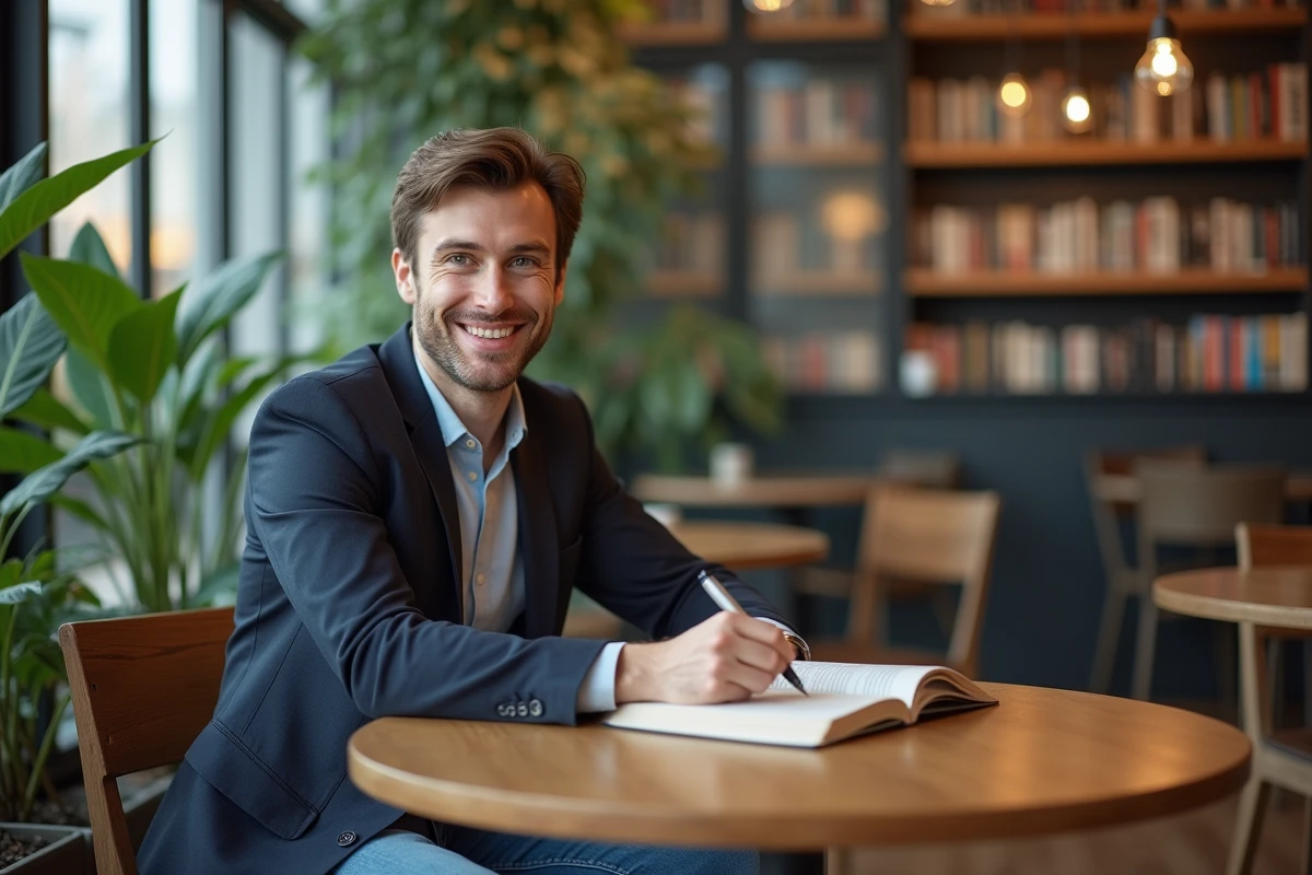 Jeune homme souriant lors d