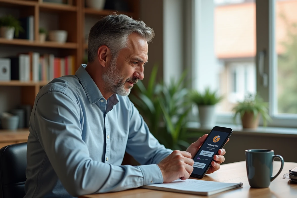 Utilisateur installant et paramétrant l'application LogisFil intervenant sur Android depuis son domicile